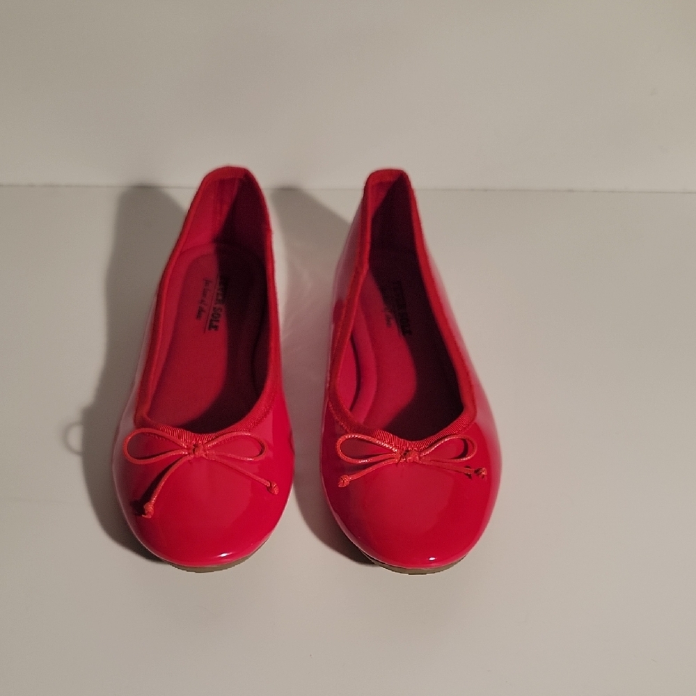 Red Ballet Flats with Bow